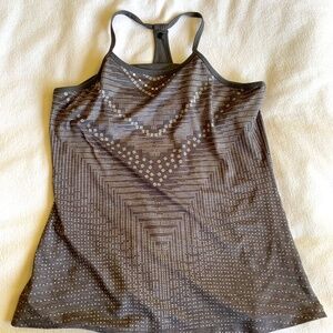 Prana Sports Tank Grey Print Size Small